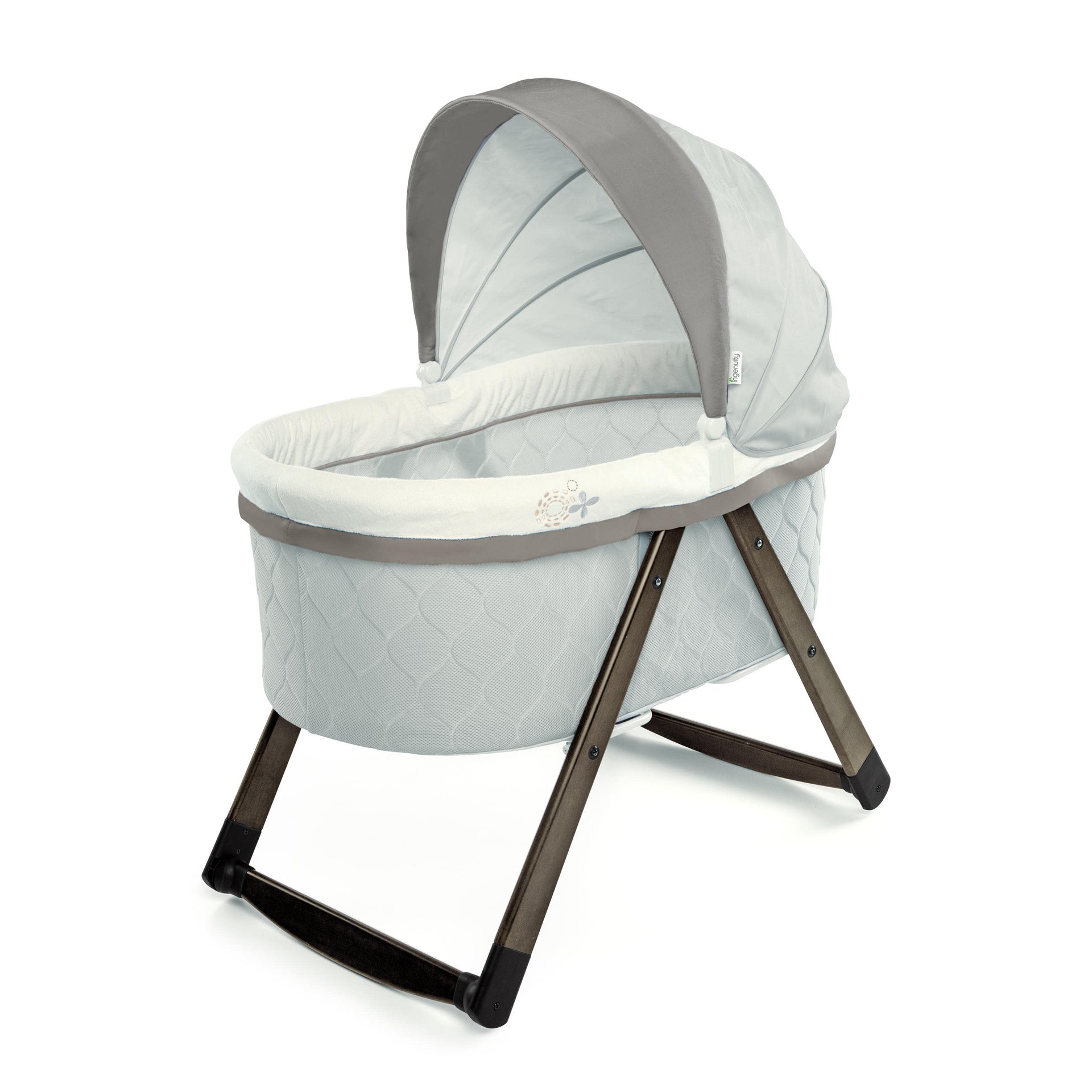 baby trend quick-fold 2-in-1 rocking bassinet FoldAway Rocking Wood Bassinet