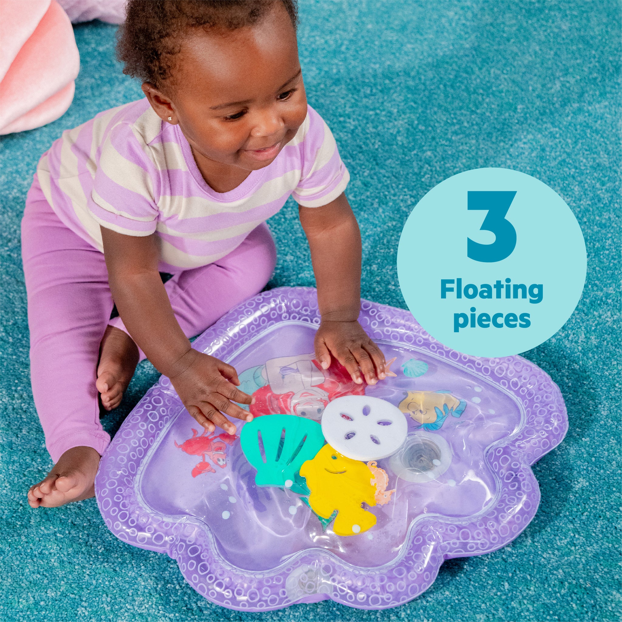 THE LITTLE MERMAID Sea Treasures Tummy Time Water Mat – Kids2, LLC