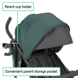 Ingenuity 3Dlite Jewel Convenience Stroller  Lightweight Folding Stroller with Car Seat Compatibility & Extra-Large Canopy