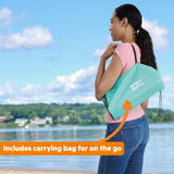 Bright Starts Pop 'N Sit Cabana Portable Booster Chair with UPF Canopy, Indoor/Outdoor - Teal