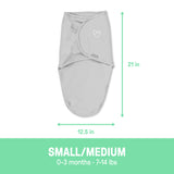 Original Swaddle, Size SM, 0-3 months, 2pk (Dino Tracks)