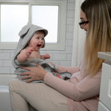 Ingenuity Clean & Cuddly Hooded Baby Elephant Bath Animal Towel, Grazer