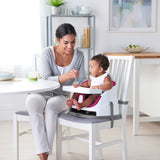 Ingenuity Baby Base 2-in-1 Booster Feeding and Floor Seat, Pink Flambe