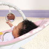 Bright Starts Disney Princess Royal Blooms Vibrating Baby Bouncer, Soothing Motion & Vibrations, 0M+