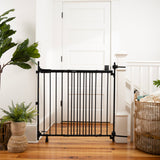 The Stairway+ 46W Series Pet and Baby Gate, Openings 31"-46" Wide, 32.5" Tall - Black