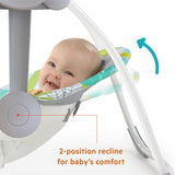 Bright Starts Rainforest Vibes 6-Speed Portable Automatic Baby Swing with Toy Bar - Rainforest Vibes