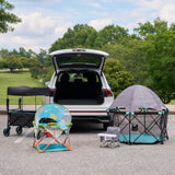 Summer by Ingenuity Pop 'N Ride Stroller Wagon - Black & Teal