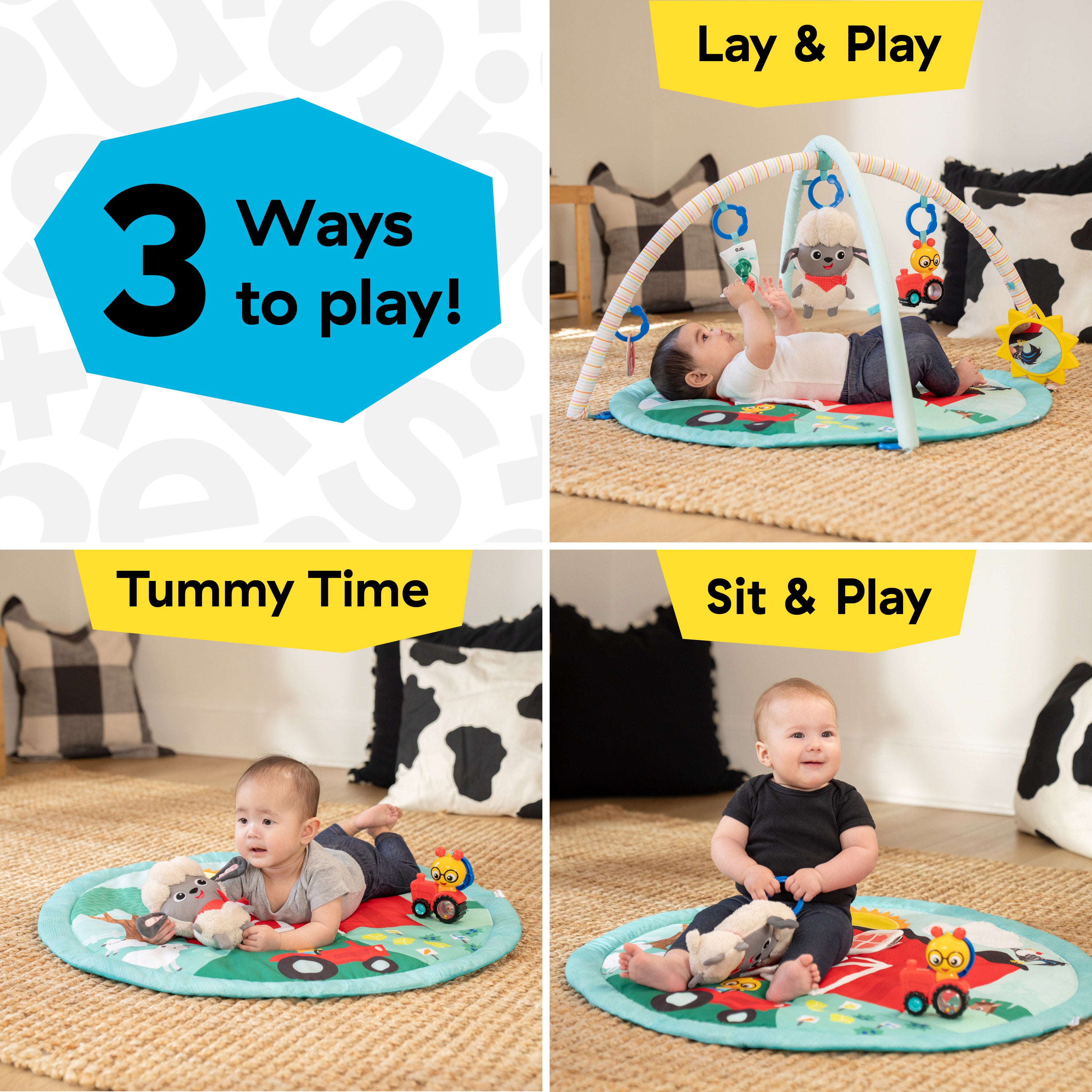 Farm Explorers Baby Einstein Farm Explorers Happy Harvest Touch & Feel Activity Gym ...