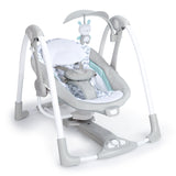 Ingenuity ConvertMe 2-in-1 Compact Portable Baby Swing 2 Infant Seat, Raylan