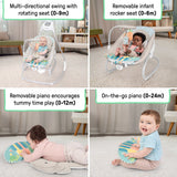 Ingenuity SimpleComfort Piano Playtime 4-in-1 Baby Swing & Rocker