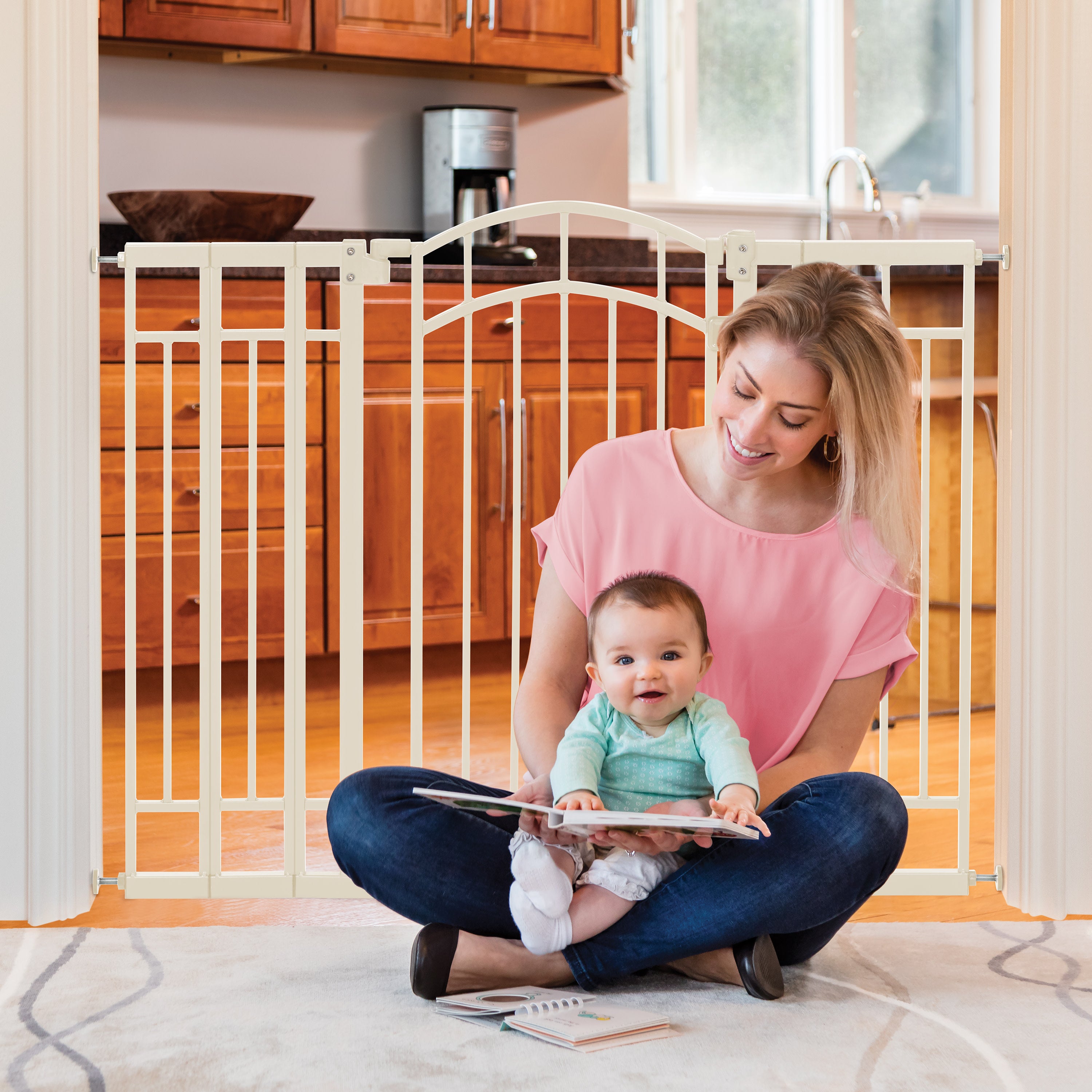 summer infant multi use extra tall walk thru gate Multi-Use Decorative Extra Tall Walk-Thru Pet and Baby Gate, Openings 29"-48" Wide
