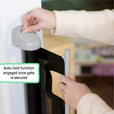 The Thruway 52W Series Pet and Baby Retractable Gate with Tuck Away Mesh, Openings up to 52" Wide - Black