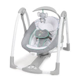 Ingenuity ConvertMe 2-in-1 Compact Portable Baby Swing 2 Infant Seat, Swell