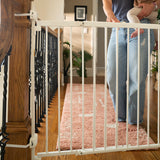 The Stairway+ 46W Series Pet and Baby Gate, Openings 31"-46" Wide, 32.5" Tall - White