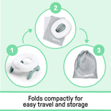 Ingenuity My Travel Potty, 2-in-1 Portable Baby & Toddler Potty Seat