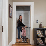 Extra Tall Dcor Safety Pet and Baby Gate, Openings 28.75- 39.75" Wide, 36" Tall - Black