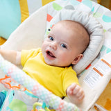 Bright Starts Happy Safari Vibrating Baby Bouncer Seat with Toy Bar