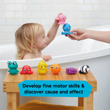 Baby Einstein Ocean Explorers Sea Friends 8 Piece Baby Bath Toys Gift Set, Water Squirters, Ages 6+ Months