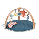 Ingenuity Cozy Spot Duvet Activity Gym with Self-Storage, Machine Washable Mat, Harbor Haven