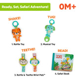 Bright Starts Adventure Safari Bus 5-Piece Gift Set, On-the-Go Baby Toys, Unisex, 0-6 Months+