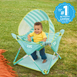 Bright Starts Pop 'N Jump Indoor Outdoor Portable Baby Activity Center - Sky Stripes Blue