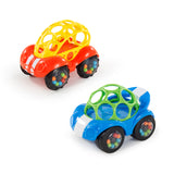 Oball Easy Grasp Rattle & Roll Push Car Infant Crawling Toy and Teether