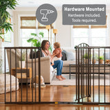 The Thruway 72XW Series Pet and Baby Metal Gate, Openings 44-72 wide, 36" tall - Bronze