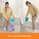 Bright Starts Full Comfort Baby Potty with Easy Clean Bowl & Splash Guard - Purple