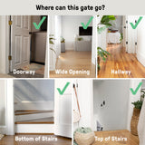 Doorway 48W Series Safety Pet and Baby Gate, openings 29"-48" Wide, 36" Tall - White