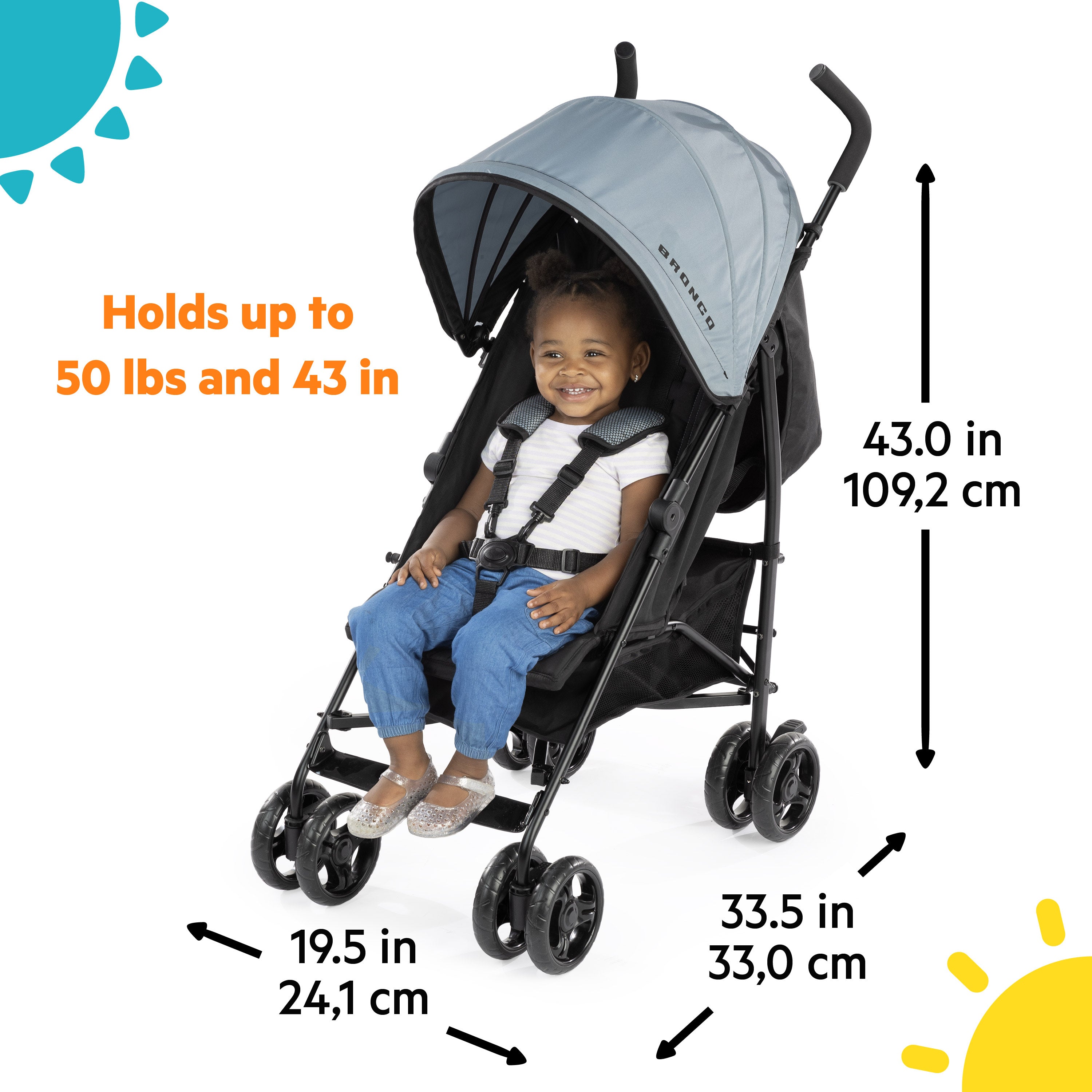 umbrella stroller for up to 50 lbs Ford Bronco HighGear Lightweight Convenience Stroller
