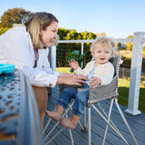 Bright Starts Pop 'N Dine Portable High Chair, Indoor/Outdoor, Grey
