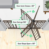 Ingenuity Decorative Extra Tall Baby Gate & Dog Gate, 28.5"-48" Wide, 36" Tall, Hardware or Pressure Mounted, Install on Top or Bottom of Stairs, Banister, or Doorway - Bronze