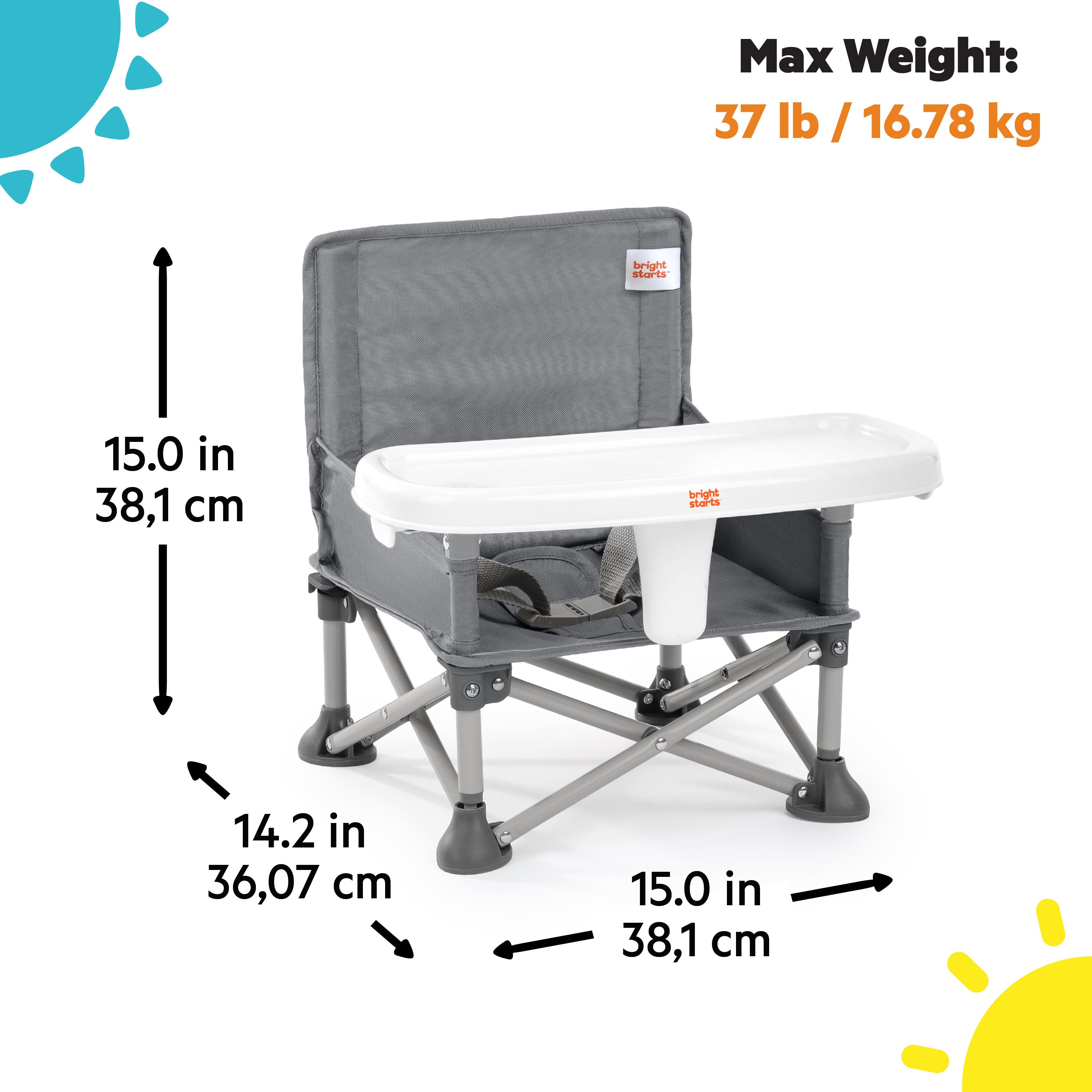summer infant pop n sit grey Pop N Sit Portable Booster Seat