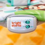 Bright Starts Happy Safari Vibrating Baby Bouncer Seat with Toy Bar