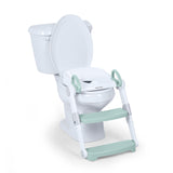 Ingenuity Foldaway Ladder Potty  Adjustable Height Toilet Trainer with Handles, Folds Flat for Compact Storage, Fits Round & Elongated Toilets