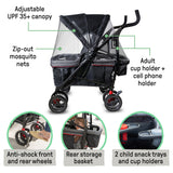 3Dlite Wagon Convenience Stroller - Red and Black