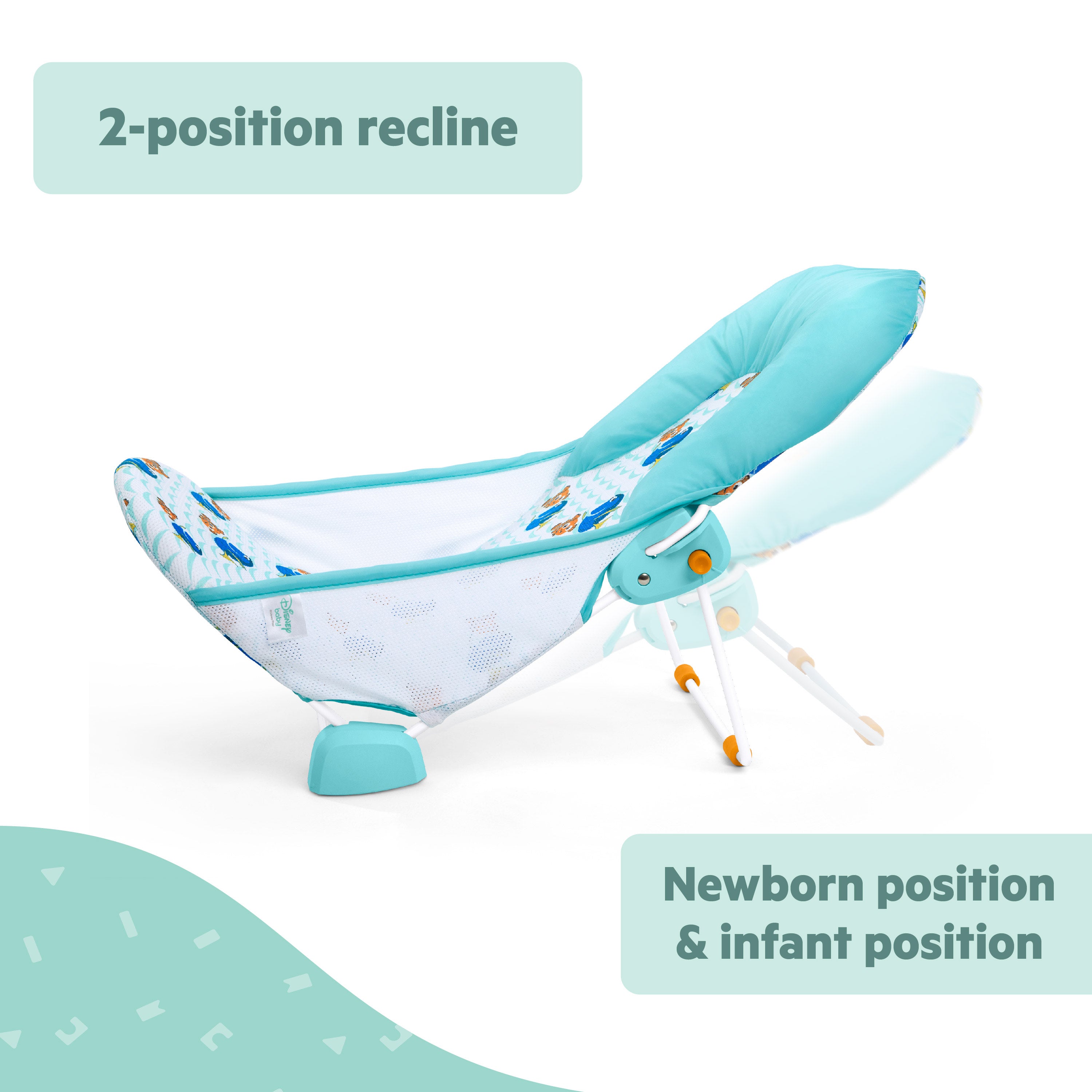 summer infant shower seat Bright Starts Disney Baby Finding Nemo Foldaway 2-Position Baby Bath Seat – Kids2, LLC