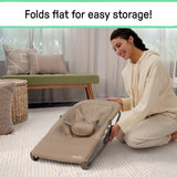 Ingenuity Nestle Vibrating Rocker, Toy Bar & Travel Bag - Mocha