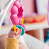 Bright Starts Rosy Rainbow Infant to Toddler Rocker with Vibrations, Baby Seat for Girl or Boy, Newborn +