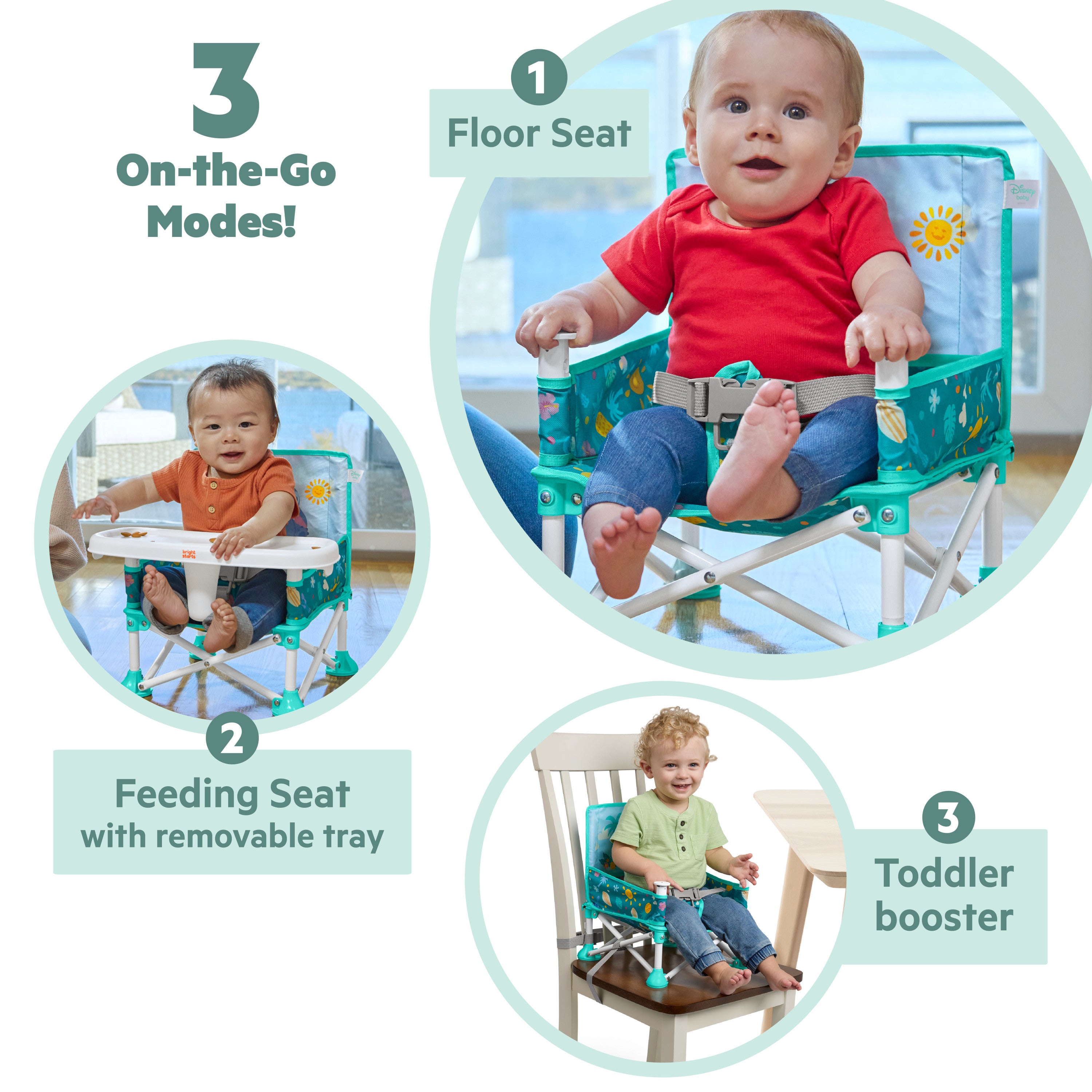 Bright Starts Disney Stitch Pop 'N Sit Portable Booster