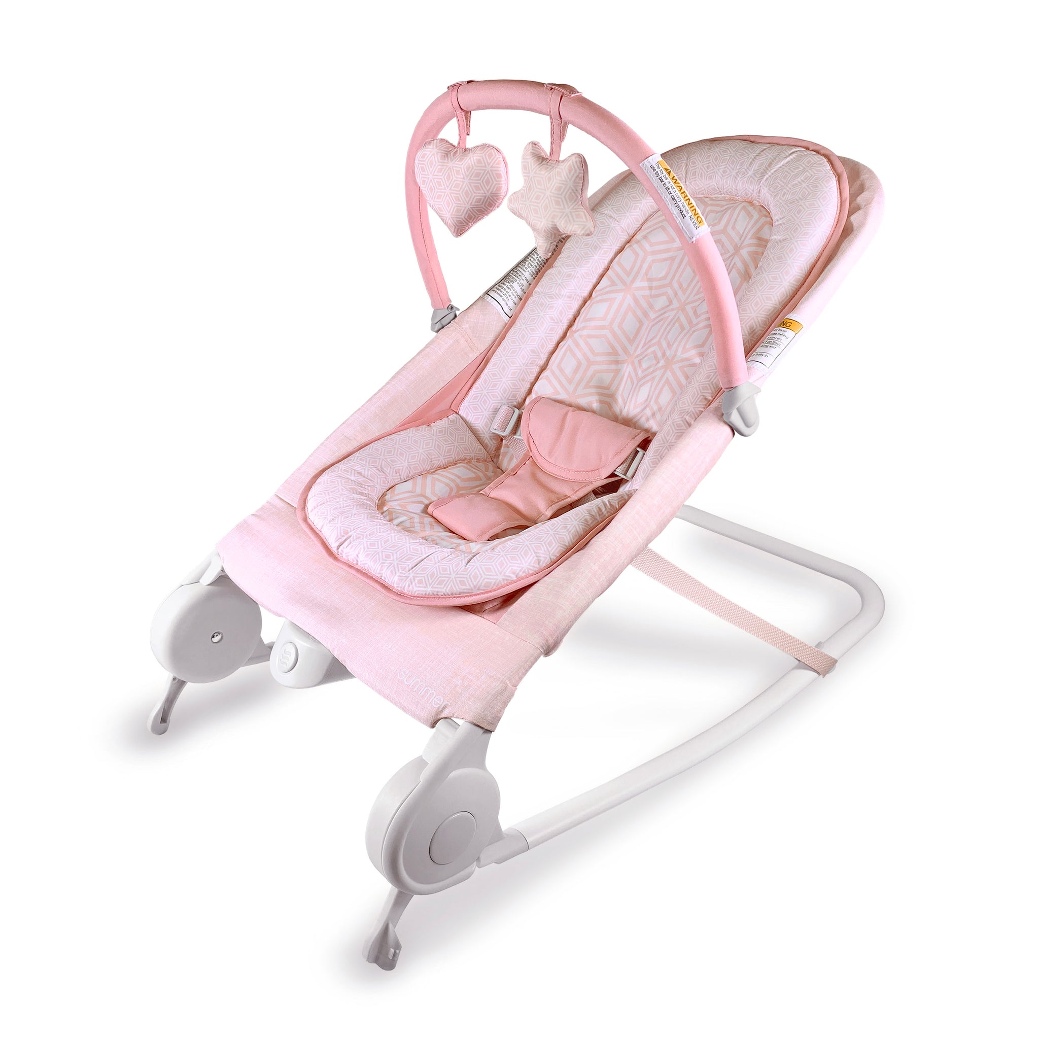 ボ*ロ様 DoDoピンクチャーム 2-in-1 Bouncer & Rocker Duo - Pink – Kids2, LLC