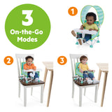 Bright Starts Pop 'N Sit Cabana Portable Booster Chair with UPF Canopy, Indoor/Outdoor - Teal