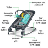 2-in-1 Bouncer & Rocker Duo - Gray /Teal