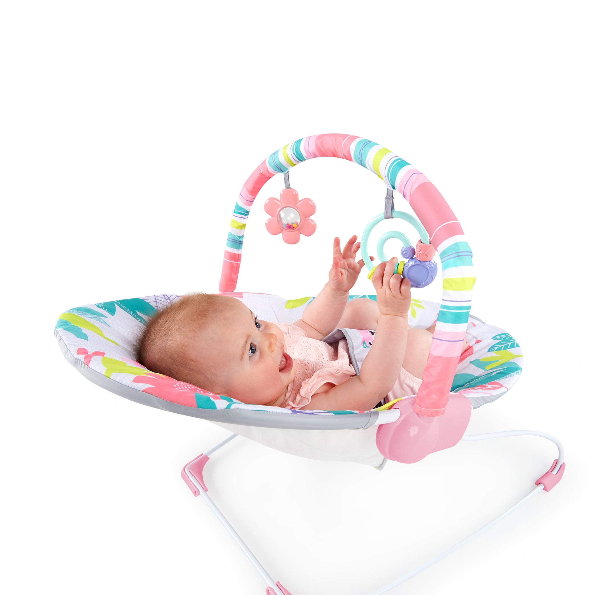 【もふ】BrightWin② Flamingo Vibes Vibrating Bouncer – Kids2, LLC