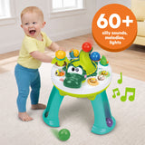 Bright Starts Giggly Gator Pop Activity Table, 45+ Sounds, Melodies & Lights, Spinning Ball Drop, Unisex, 6M+