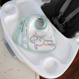 Easy Eater 4-Pack Absorbent Terry-Backed Cotton Baby Bib Set for Eating or Teething - Canopy