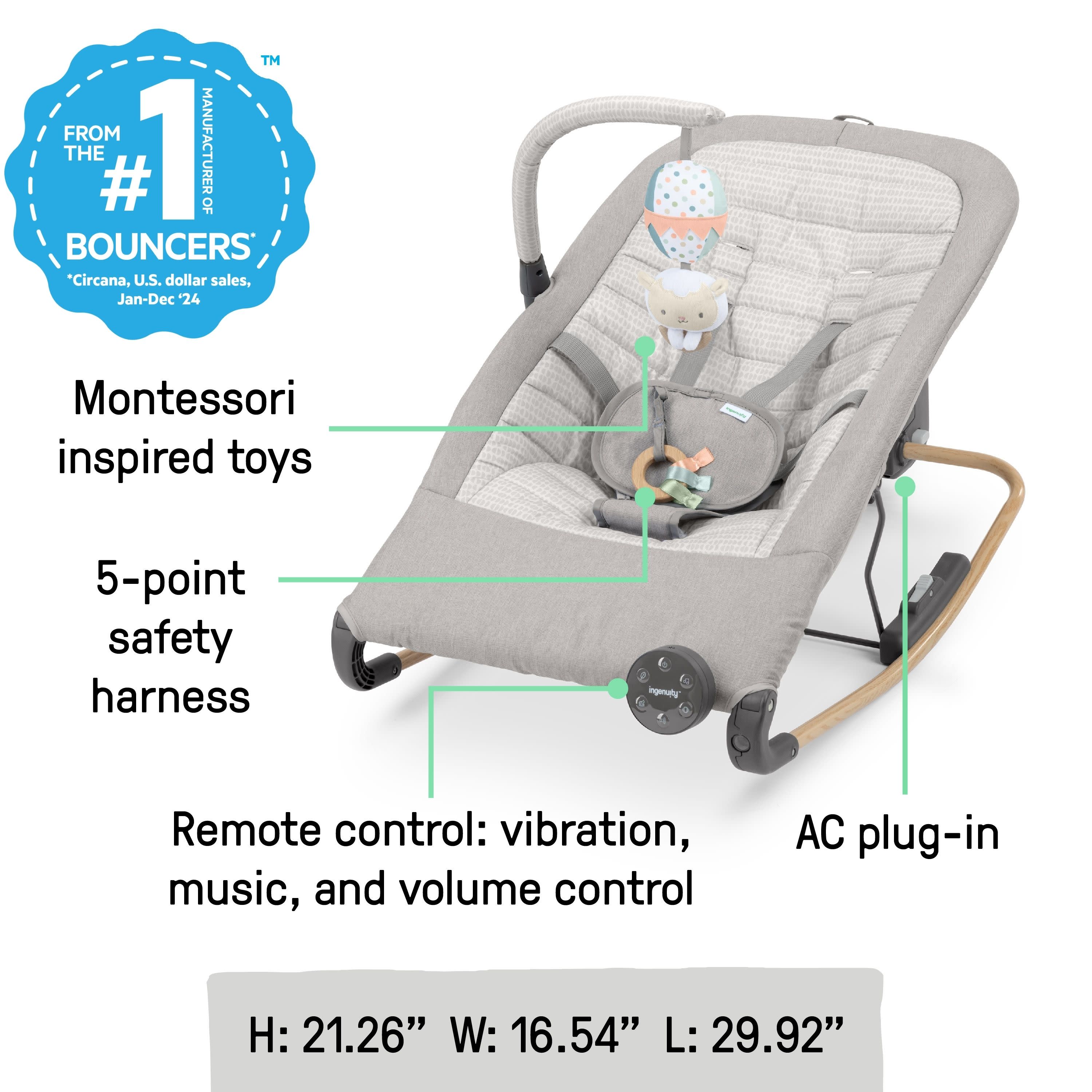 Automata Rocking Ingenuity Keep InMotion Automatic Baby Rocking Seat - Soulful Skies ...