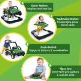 John Deere Gator 4-in-1 Green Baby Activity Walker with 4 Ways to Play