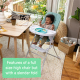 Sun Valley Compact Folding High Chair - Teal