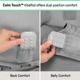 Ingenuity Stow & Go Folding Baby Bouncer Compact Portable Infant Seat with Vibration & Toy - Grey
